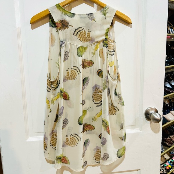 {Show Me Your Mumu} Sheer Feather Print Tank Top - Picture 4 of 5